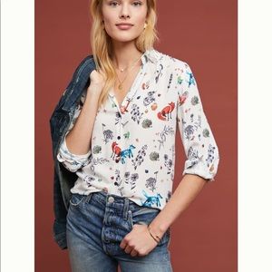 Anthropologie Forest Friends Buttondown